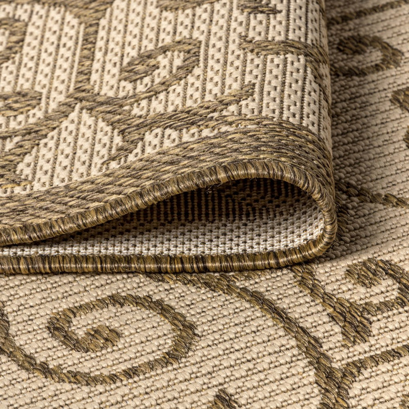 Madrid Vintage Filigree Textured Weave Indoor/outdoor Octagon Rug