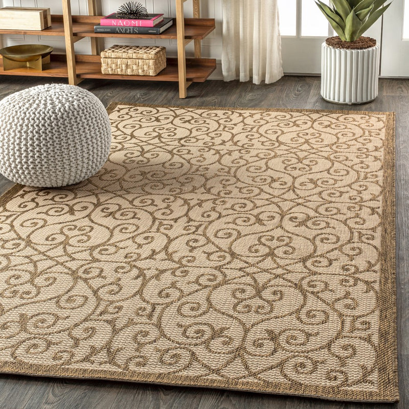 Madrid Vintage Filigree Textured Weave Indoor/outdoor Area Rug