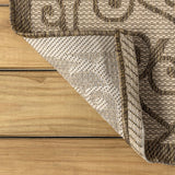Madrid Vintage Filigree Textured Weave Indoor/outdoor Square Rug