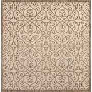 Madrid Vintage Filigree Textured Weave Indoor/outdoor Square Rug