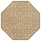 Madrid Vintage Filigree Textured Weave Indoor/outdoor Octagon Rug