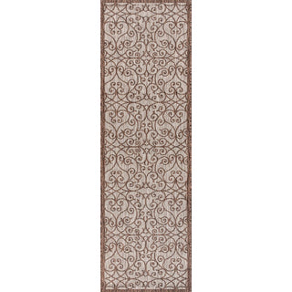 Madrid Vintage Filigree Textured Weave Indoor/outdoor Runner Rug