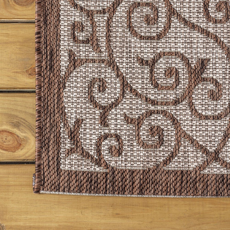 Madrid Vintage Filigree Textured Weave Indoor/outdoor Area Rug