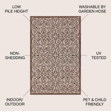 Madrid Vintage Filigree Textured Weave Indoor/outdoor Area Rug