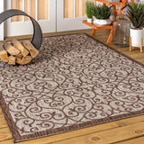 Madrid Vintage Filigree Textured Weave Indoor/outdoor Area Rug