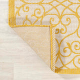 Madrid Vintage Filigree Textured Weave Indoor/outdoor Runner Rug