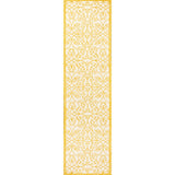 Madrid Vintage Filigree Textured Weave Indoor/outdoor Runner Rug