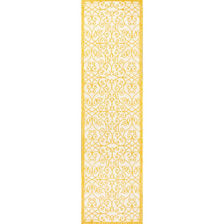 Madrid Vintage Filigree Textured Weave Indoor/outdoor Runner Rug