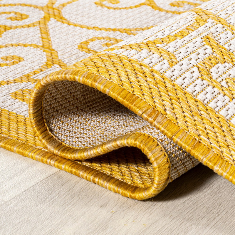 Madrid Vintage Filigree Textured Weave Indoor/outdoor Area Rug