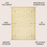 Madrid Vintage Filigree Textured Weave Indoor/outdoor Area Rug