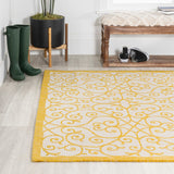 Madrid Vintage Filigree Textured Weave Indoor/outdoor Area Rug