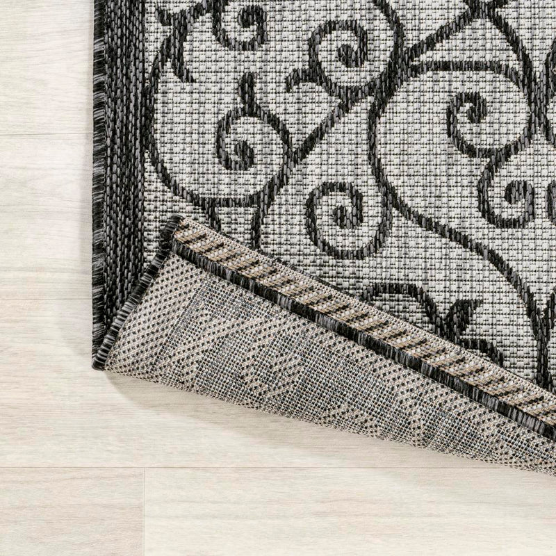 Madrid Vintage Filigree Textured Weave Indoor/outdoor Runner Rug