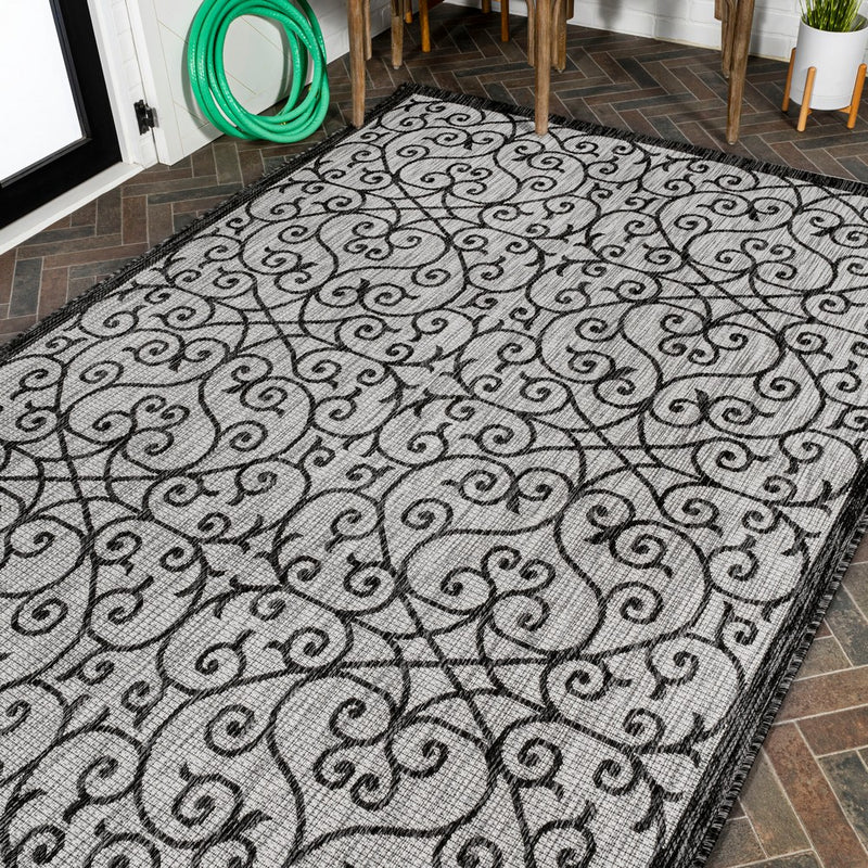 Madrid Vintage Filigree Textured Weave Indoor/outdoor Area Rug