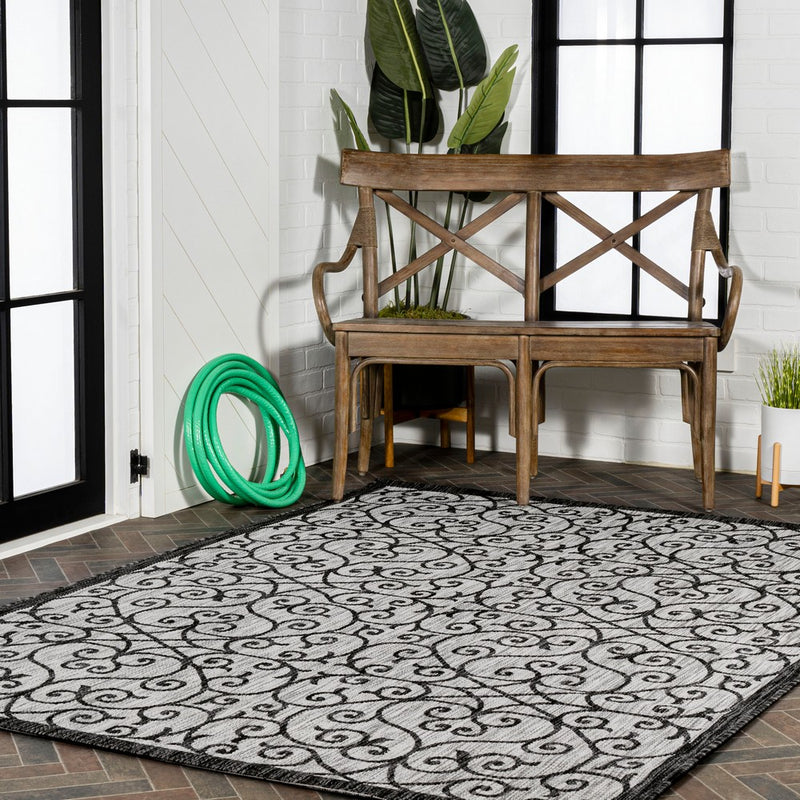 Madrid Vintage Filigree Textured Weave Indoor/outdoor Area Rug