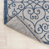 Madrid Vintage Filigree Textured Weave Indoor/outdoor Runner Rug