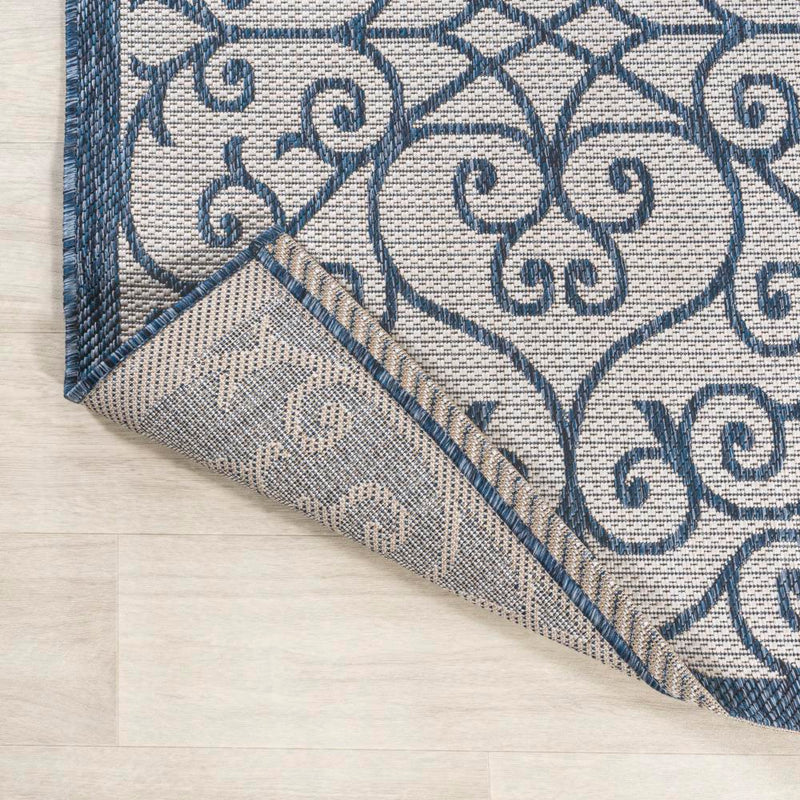 Madrid Vintage Filigree Textured Weave Indoor/outdoor Runner Rug