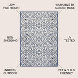 Madrid Vintage Filigree Textured Weave Indoor/outdoor Area Rug