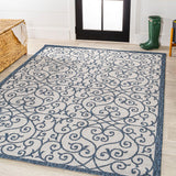 Madrid Vintage Filigree Textured Weave Indoor/outdoor Area Rug