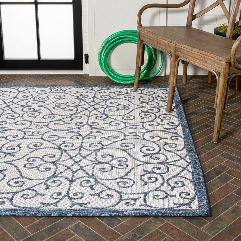 Madrid Vintage Filigree Textured Weave Indoor/outdoor Area Rug