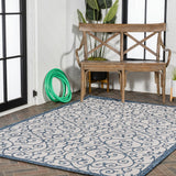 Madrid Vintage Filigree Textured Weave Indoor/outdoor Area Rug