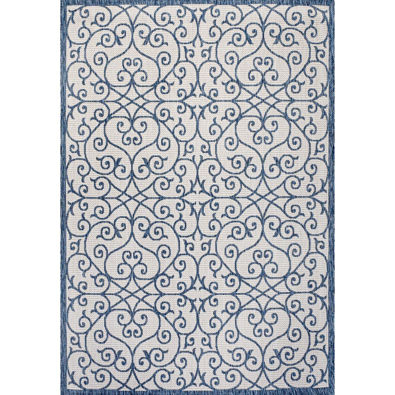 Madrid Vintage Filigree Textured Weave Indoor/outdoor Area Rug