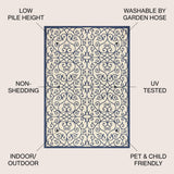 Madrid Vintage Filigree Textured Weave Indoor/outdoor Area Rug
