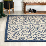 Madrid Vintage Filigree Textured Weave Indoor/outdoor Area Rug