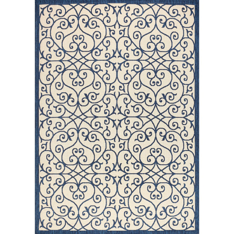 Madrid Vintage Filigree Textured Weave Indoor/outdoor Area Rug