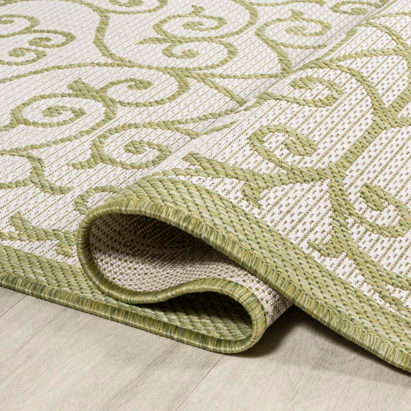 Madrid Vintage Filigree Textured Weave Indoor/outdoor Runner Rug