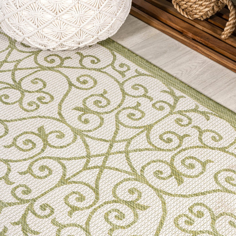 Madrid Vintage Filigree Textured Weave Indoor/outdoor Area Rug