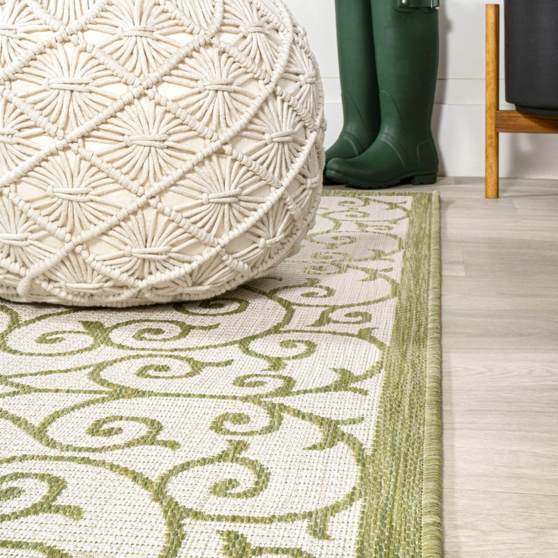 Madrid Vintage Filigree Textured Weave Indoor/outdoor Area Rug