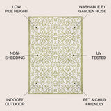 Madrid Vintage Filigree Textured Weave Indoor/outdoor Area Rug