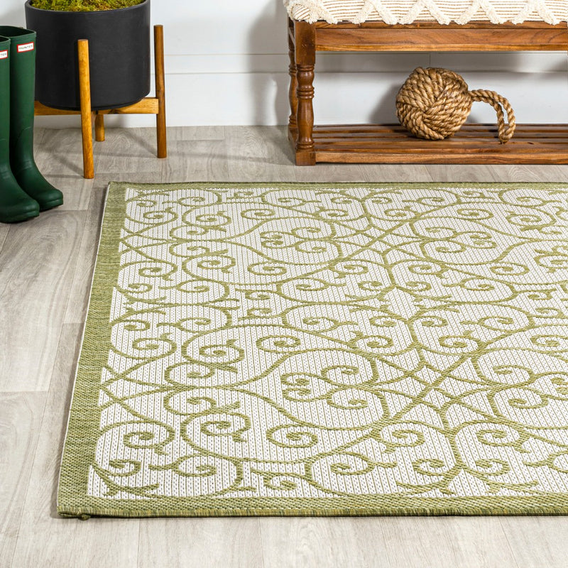 Madrid Vintage Filigree Textured Weave Indoor/outdoor Area Rug