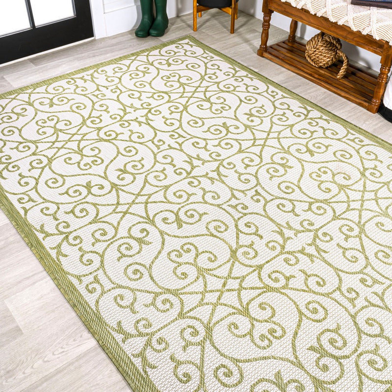 Madrid Vintage Filigree Textured Weave Indoor/outdoor Area Rug