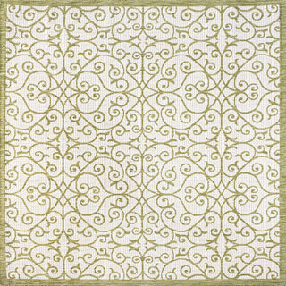 Madrid Vintage Filigree Textured Weave Indoor/outdoor Square Rug