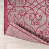 Madrid Vintage Filigree Textured Weave Indoor/outdoor Runner Rug