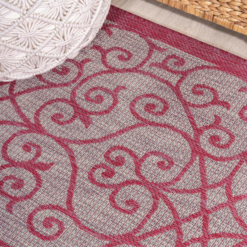 Madrid Vintage Filigree Textured Weave Indoor/outdoor Runner Rug
