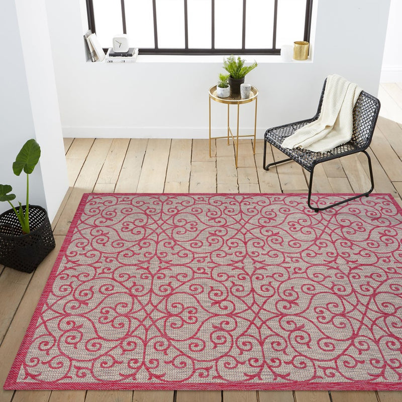 Madrid Vintage Filigree Textured Weave Indoor/outdoor Area Rug