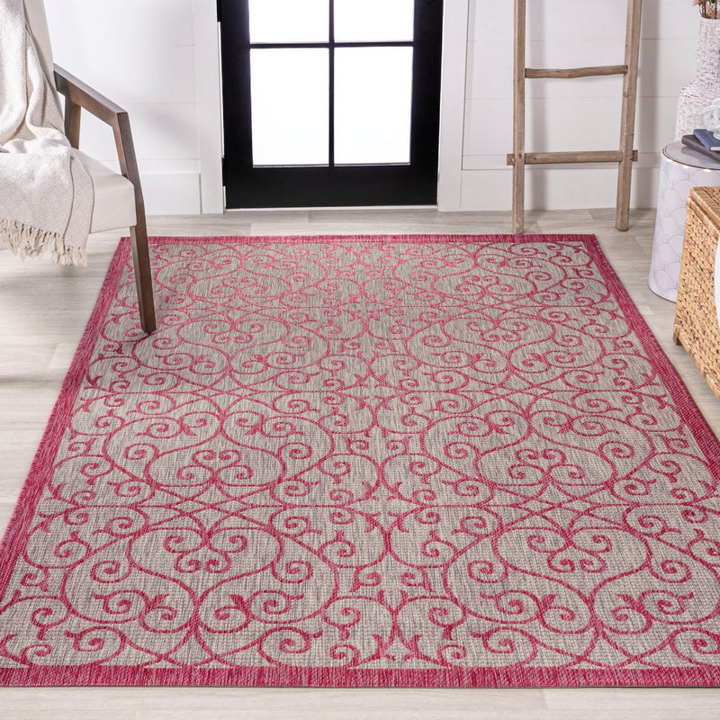 Madrid Vintage Filigree Textured Weave Indoor/outdoor Area Rug