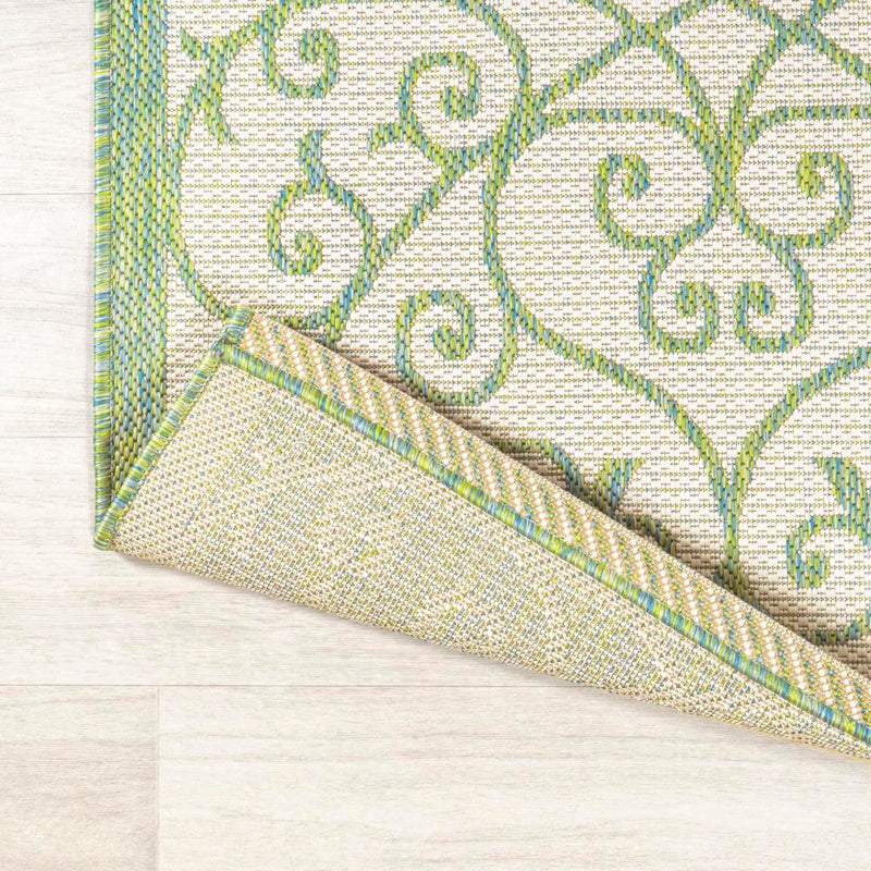 Madrid Vintage Filigree Textured Weave Indoor/outdoor Runner Rug