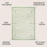 Madrid Vintage Filigree Textured Weave Indoor/outdoor Area Rug