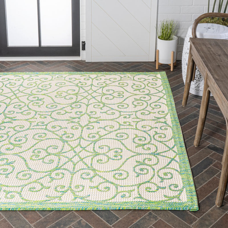 Madrid Vintage Filigree Textured Weave Indoor/outdoor Area Rug