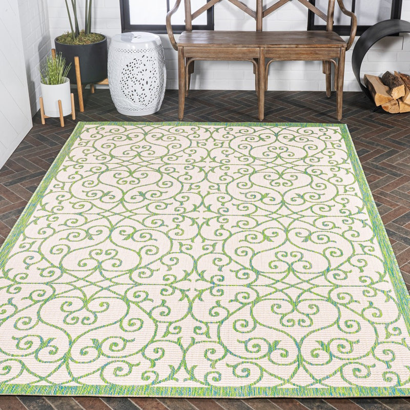 Madrid Vintage Filigree Textured Weave Indoor/outdoor Area Rug
