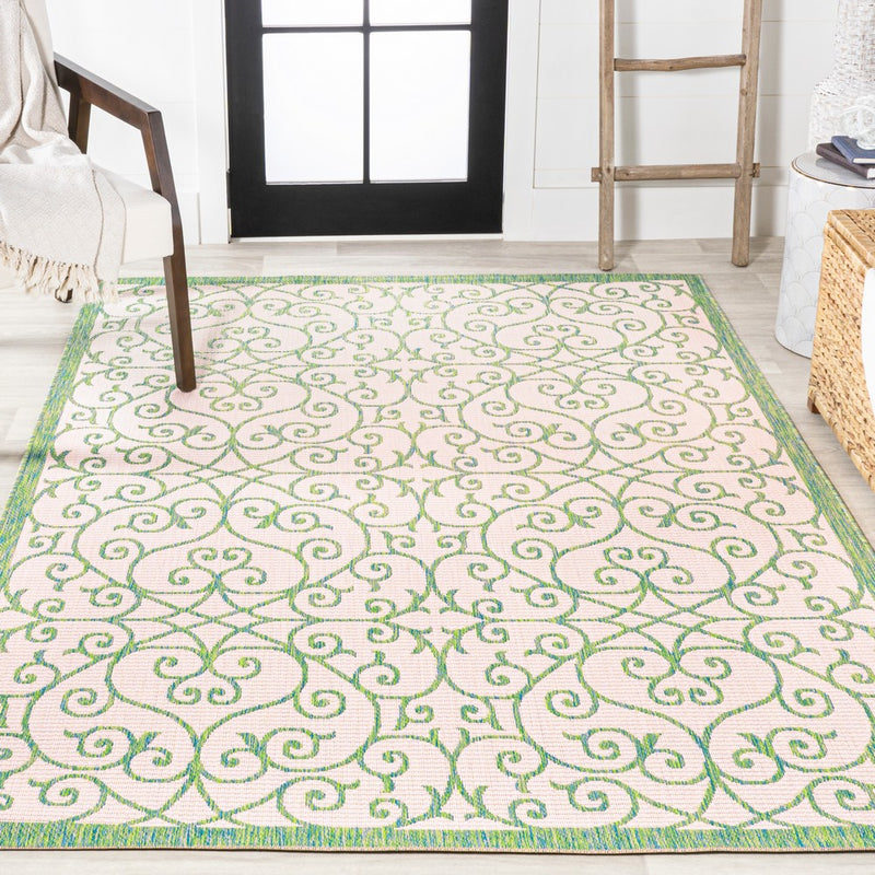 Madrid Vintage Filigree Textured Weave Indoor/outdoor Area Rug