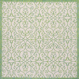 Madrid Vintage Filigree Textured Weave Indoor/outdoor Square Rug