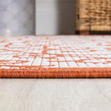Madrid Vintage Filigree Textured Weave Indoor/outdoor Runner Rug