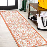 Madrid Vintage Filigree Textured Weave Indoor/outdoor Runner Rug