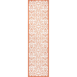 Madrid Vintage Filigree Textured Weave Indoor/outdoor Runner Rug