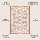 Madrid Vintage Filigree Textured Weave Indoor/outdoor Area Rug