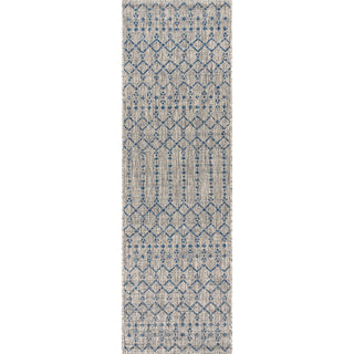 Ourika Moroccan Geometric Textured Weave Indoor/outdoor Runner Rug